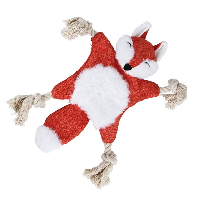 jesticaly Easy To Clean Plush Dog Toy Made Of Durable Polyester Made Of Polyester Squeaky Dog Soft Toy Pet Toy fox 1Set