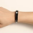 thumbnail image 5 of Vagzen Stainless steel Medical Alert ID Bracelet for Men, Engraving Diabetic Type 1, 5 of 5