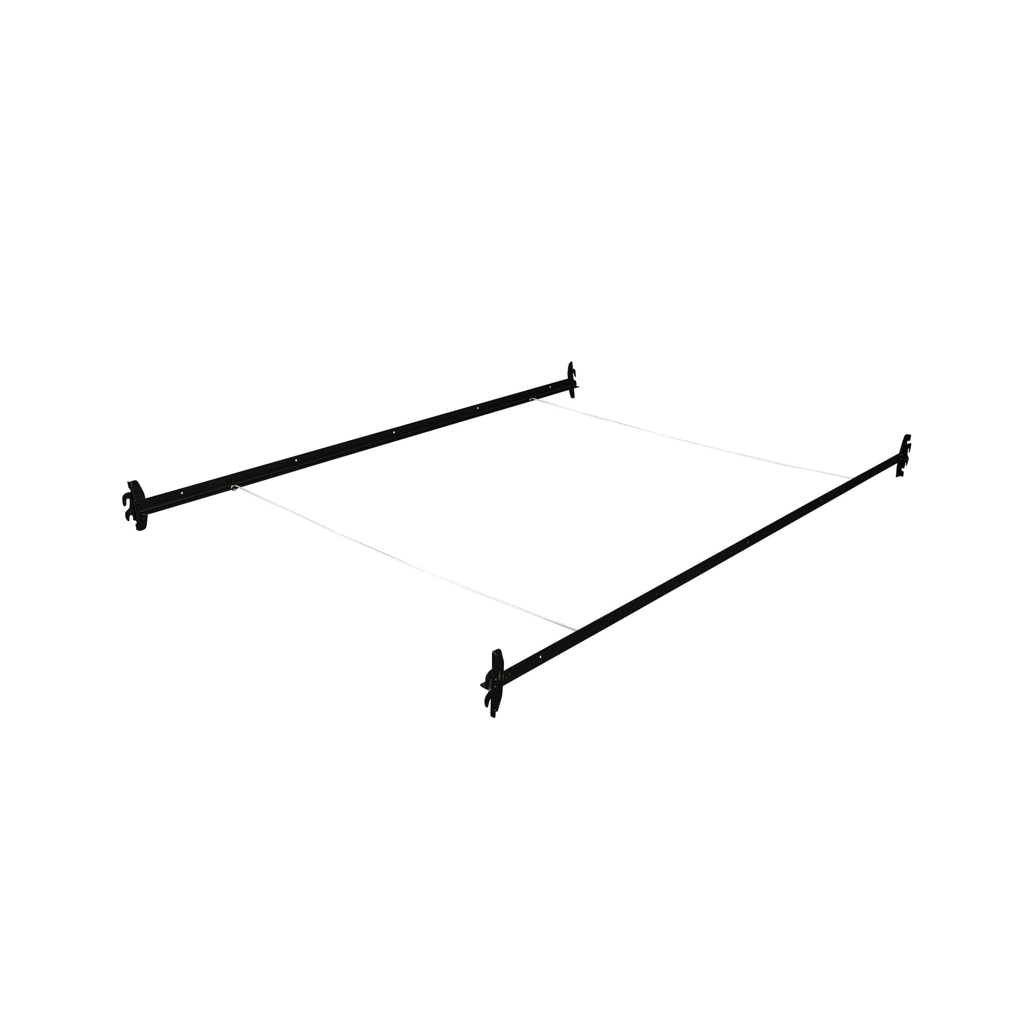 76" Twin/Full Black Hook In Headboard/Footboard Steel Rails