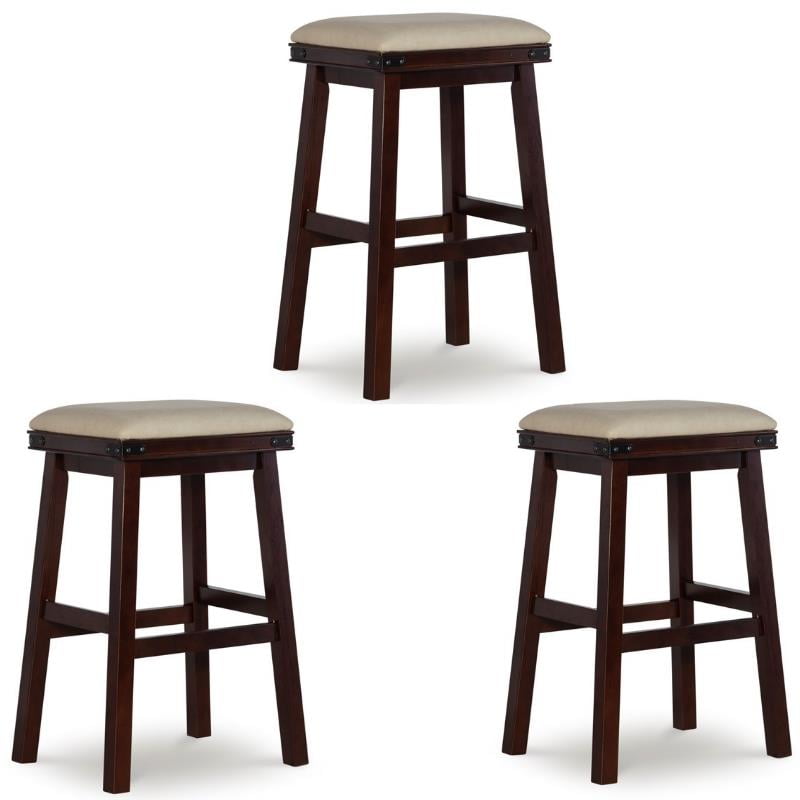 set of 3 backless bar stools