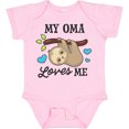 thumbnail image 3 of Inktastic My Oma Loves Me with Sloth and Hearts Boys or Girls Baby Bodysuit, 3 of 5