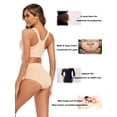 thumbnail image 4 of 5 Pack Plus Size Basic Panties Set, Women's Plus Solid High Waist Medium Stretch Soft Underwear Five Piece Set, 4 of 5