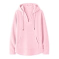 thumbnail image 4 of Trendfront Womens V Neck Hoodie Long Sleeve Casual Hooded Top With Kangaroo Pocket Everyday Wear Hooded Sweatshirt, 4 of 4
