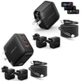 thumbnail image 1 of Cargador USB C JSAUX 65W GaN Kit de Carga Rápida para Viaje, 1 of 9