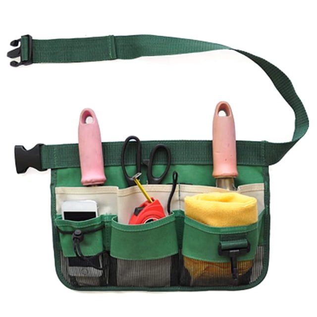 Bolsas para cinturón de herramientas de jardinería, riñonera de tela Oxford para jardín, bolsa colgante para herramientas de limpieza, liberación rápida