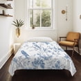 thumbnail image 4 of White Blue Spring Floral Tapestry for Bedroom Wall Hanging Tapestry, Summer Birds Botanical Ceiling Backdrop Tapestries Poster Blanket Wall Decor for Teens Room Living Room Dorm 51" x 59", 4 of 8