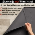 thumbnail image 6 of DogBuddy Dog Food Mat - Waterproof Dog Mat for Dog Bowls, Silicone Mat for Dog Food and Water Bowl, Rubber Dog Bowl Mat with Edges, Nonslip Pet Food Mat, Dog Feeding Mat (Small: 19"x12", Shadow), 6 of 9