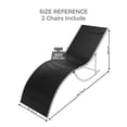 thumbnail image 2 of Gaderth Ensemble de 2 Chaises Longues de Patio, Chaises Longues en Forme de S avec Tissu Textilène à Séchage Rapide, Cadre en Aluminium Résistant à la Rouille, Chaises Longues de Patio pour Extérieur Piscine Plage Jardin Cour Arrière, 2 of 9