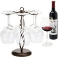 thumbnail image 7 of MyGift Modern Bronze Metal Tabletop Wine Glass Rack, Scrollwork, 7 of 7
