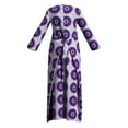 thumbnail image 3 of Bintarealwax African Dresses for Women Traditional Kente Clothes Long Sleeves Dashiki Dress with Adjustable Belt, 3 of 3