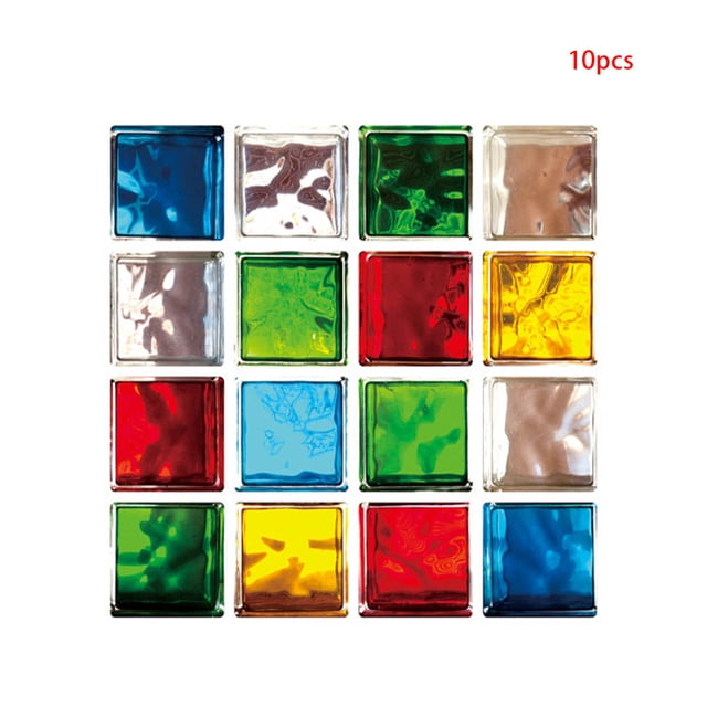 Inteprter 10 unidades/juego de pegatinas para azulejos de cocina, bricolaje, calcomanías impermeables para baño, papel de pared autoadhesivo, pegatinas Decoración del hogar MSC062 Inteprter HA001827-03