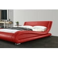 Greatime B1070 Contemporary Upholstered Platform Bed, California King, Red