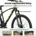 thumbnail image 5 of Hiland 26/27.5 Inch Mountain Bike Shimano 21 Speed MTB Bicycle with Suspension Fork, Dual-Disc Brake, Urban Commuter City Mens Womens Blue Black Orange, 5 of 6