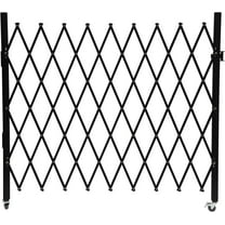 Single Folding Security Gate,4.27'H x5.91'W W Metal Safety Barrier Gate with Caster, Accordion Garden Yard Fence Door with Padlock
