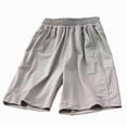 thumbnail image 5 of NIEWTR Boys Basketball Shorts Breathable Mesh Athletic Shorts with Drawstring for Gym Play(Grey,4-5 Years), 5 of 5