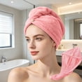 thumbnail image 7 of Tarmeek Microfiber Hair Drying Towel Wrap, Quick Dry Hair Cap with Button Closure, Super Soft Absorbent Hair Towel Turban for Women, Lightweight Reusable Hair Wrap for Shower Travel, 7 of 7