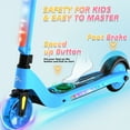 thumbnail image 4 of EVERCROSS Electric Scooter for Kids Ages 4+, 5 mph & 40 mins of Ride, LED Colorful Lights, Adjustable Height and Lightweight, Gift for Kids, Blue, 4 of 7