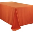 thumbnail image 3 of Fennco Styles Classic Everyday Design Solid Color Tablecloth 90" W X 120" L - Pumpkin Table Cover for Home Décor, Baquets, Family Gathering and Special Occasion, 3 of 5