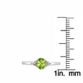 thumbnail image 2 of Sterling Silver 1/2ct TGW Peridot and White Diamond Accent Ring, 2 of 5