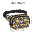 thumbnail image 4 of Zufioo Mouse Cheese Print Square Double Layer Waist Bag, Durable & Stylish Fanny Pack with Zippered Pockets and Adjustable Strap for Outdoor & Daily, 4 of 8