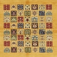 thumbnail image 1 of Ahgly Company Indoor Square Abstract Saffron Yellow Oriental Area Rugs, 8' Square, 1 of 6