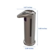 thumbnail image 5 of Better Homes & Gardens 10oz Auto Soap/Sanitizer Dispenser, Brushed Silver Stainless Steel, 5 of 19