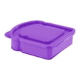 thumbnail image 3 of Caja de sándwich de pan tostado, lonchera bento, soporte reutilizable, portátil con tapa, golosina Violeta, 3 of 9