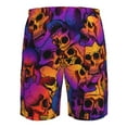 thumbnail image 6 of Disketp Men'S Swim Trunks Hawaiian Breathable Surf Beach Swimsuits Mesh Lining Beach Shorts With Pockets-Skull, 6 of 9