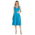thumbnail image 6 of Maternity Sleeveless Fit N Flare Pocket Midi Dress, 6 of 7