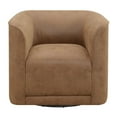 thumbnail image 2 of 33" Swivel Barrel Chair, Modern Upholstered Lounge Chair, 360 Degree Swivel Club Chair, Accent Sofa Chair, Leisure Arm Chair for Living Room, 2 of 5
