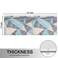 thumbnail image 5 of Kitchen Rugs Sets Of 2,Blue Ethnic Triangle and Geometric Pattern Anti Fatigue Kitchen Mat Rugs Non Slip Washable,Decorative Kitchen Floor Mats for Kitchen,Sink,Laundry,17"X47", 5 of 5