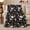 Beauty Brushes, variant on Rose Gold Hair Stylist Tools on Black Background in Chic Salon Pattern Style for Hairstylists, Beauty Tools Scene, Cozy Flannel Blanket for Bedroom and Office, Birthday Gift, Glam Home Decor