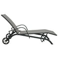 thumbnail image 3 of vidaXL 1/2x Sun Lounger Steel and Textilene Patio Garden Lounge Sun Bed Daybed, 3 of 7