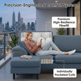 thumbnail image 6 of Howcool 80" Convertible Sectional Sofa Couch, L-Shaped Loveseat with Storage Ottoman, USB Ports, Cup Holders & Deep Seats, Modern Teddy Fabric Couch for Apartment Living Room Small Space, Dark Grey, 6 of 7