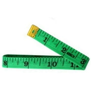 Soft Tape Measure Double Scale Body Sewing Flexible Ruler for Weight Loss Medical Body Measurement Sewing Tailor Craft Vinyl Ruler, Has Centimetre Scale on Reverse Side 60-inch (Green)