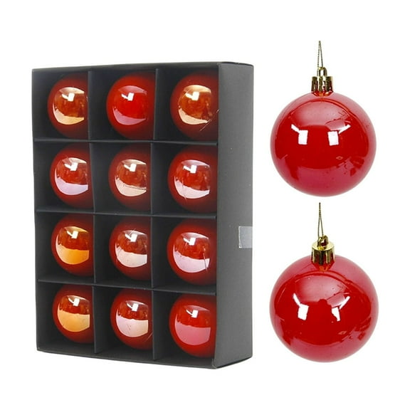 12 Pcs Pearl Christmas Balls 2.36 Inch Christmas Hanging Baubles Shatterproof Xmas Tree Balls Ornaments for Holiday Wedding Party Home Decor