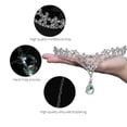 thumbnail image 4 of Boda nupcial mujer cristal flor decoración corona diadema tocado Tiara, 4 of 5
