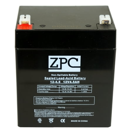 

Zpc Battery New Rechargeable SLA Battery 12V (12 Volts) 4.5Ah for Home Alarm Security System
