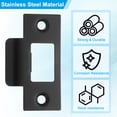 thumbnail image 3 of Uxcell Universal Latch Strike Plate with Screw for Door Black, 3 of 6