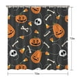 thumbnail image 5 of Halloween Aesthetic Shower Curtain Skeleton Spider Web Print Retro Horror Themed Artwork,72x72in Shower Curtain, 5 of 6