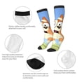 thumbnail image 3 of Silaia Bluey Print Socks For Women Men,Crew Socks,Sporty Calf Socks,Casual Socks, Design Socks for Hiking, Sport, 3 of 6