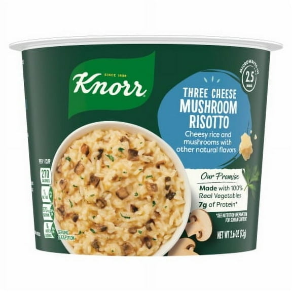 2X-Knorr 3 Cheese Mushroom Risotto Rice Cup - 2.6 oz