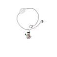 thumbnail image 2 of Delight Jewelry Silvertone White Enamel Snowman - Silvertone Leaf Delicate Bracelet, 6.25+1.75", 2 of 4