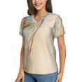 thumbnail image 2 of Vsdgher Starfish On The Sand Beach Women Shirts V Neck Short Sleeve Tops T-Shirt Basic Tees, S to 3XL3X-Large, 2 of 5