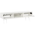 thumbnail image 2 of SONOROUS Studio ST-360 I/R Friendly Wood and Glass Modern TV Stand with Spike Metal Legs for Sizes up to 75" (Modern Design Cabinet For Your Audio/Video Components and Consoles) - WHITE, 2 of 5