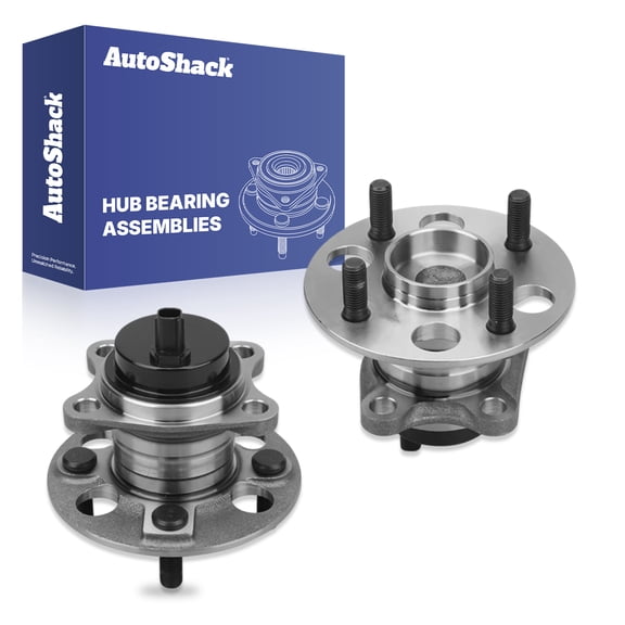 AutoShack Rear Wheel Hub Bearing Assemblies - Driver and Passenger Side for Toyota, Yaris 2015-2018, FWD L4 1.5L - 4-Lug, With ABS