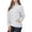 Gris, variante sur Sweatshirts à Quart de Zip pour Femmes, Manches Longues, Pull avec Poches
