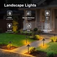 thumbnail image 7 of 4-Pack Low Voltage Pathway Lights, 3W 12-24V CRI90+ Low Profile LED Landscape Path Lights, Cone Head with Vintage Golden Texture, Black Aluminum Housing,2700K Warm White for Garden, 7 of 7