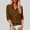 Brown, variant on Workout Tops for Women Fashion Long Sleeve Solid Color Womens Blouses Breathable Loose Fit Turtleneck Clothes Outfits Blouses for Women