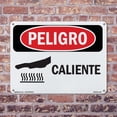 thumbnail image 5 of Hot Spanish OSHA Danger Rigid Plastic Sign 14 Inch x 10 Inch - 5 Pack, 5 of 8